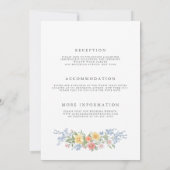 Invitation Soft Pastel Ornate Spring Tout en un Mariage chic (Dos)