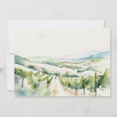Invitation Soft Pastel Watercolor Vineyard Landscape Wedding (Dos)