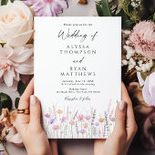 Invitation Soft Pastel Wildflower Floral Wedding