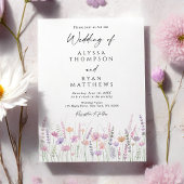 Invitation Soft Pastel Wildflower Floral Wedding