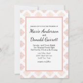 Invitation Soft Peachy Blush Damask (Devant)