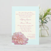 Invitation Soft Peony Mariage élégant (Debout devant)