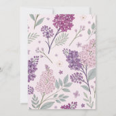 Invitation Soft Pink and Purple Lilac Floral Wedding  (Dos)