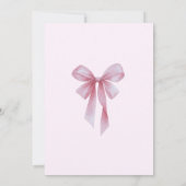 Invitation Soft Pink Bow Girl Baby Shower (Dos)