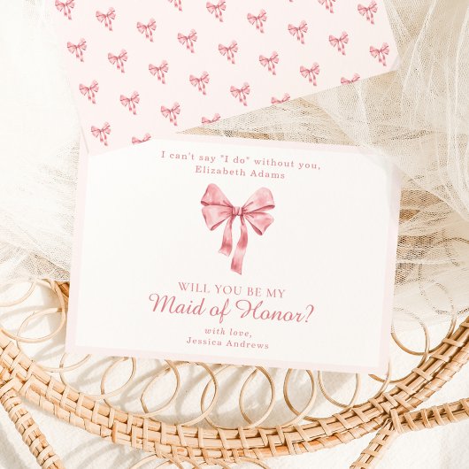 Invitation Soft Pink Coquette Bow Veux-tu ?