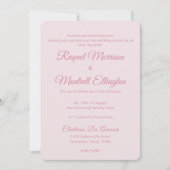 Invitation Soft Pink Modern Elegant Minimalist (Devant)