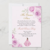 Invitation Soft pink Quinceanera Spanish (Devant)