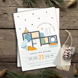 Invitation Soft Play Center Indoor Jungle Gym Anniversaire de