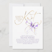Invitation Soft Purple Bow She's Tying The Knot Bridal Shower (Devant)