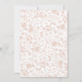 Invitation Soft Romantic Floral Musc Baby shower rose (Dos)