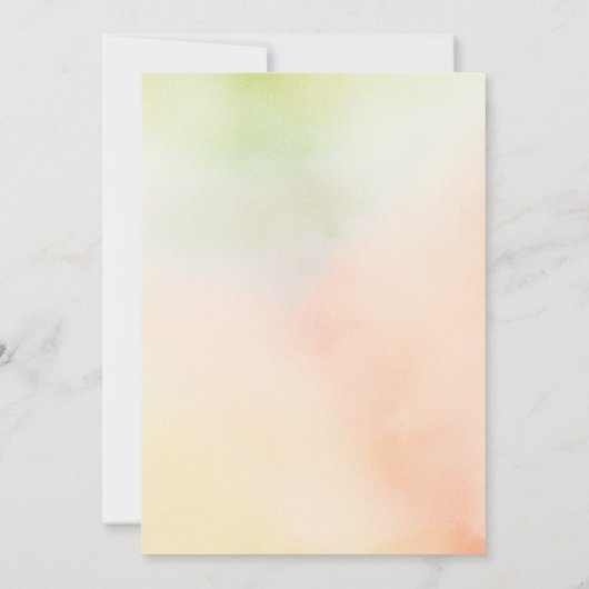 Invitation Soft Romantic Meadow Fleurs sauvages Mariage d'été (Dos)