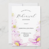 Invitation Soft Rose Botanique Mariage Dîner de répétition (Devant)