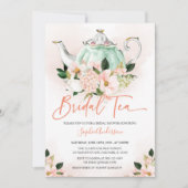 Invitation Soft Rose Floral Tea Party Fête des mariées (Devant)