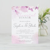 Invitation Soft rose moderne Boho Dîner de répétition Mariage (Debout devant)