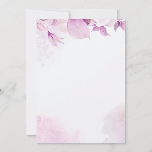 Invitation Soft rose moderne Boho Dîner de répétition Mariage (Dos)