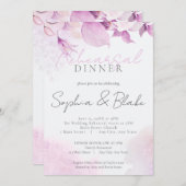Invitation Soft rose moderne Boho Dîner de répétition Mariage (Devant / Derrière)