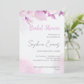 Invitation Soft rose moderne Boho Floral Feuilles Fête des ma (Debout devant)