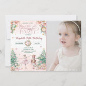 Invitation Soft Rose Nutcracker Winter Girls Birthday Party (Devant)