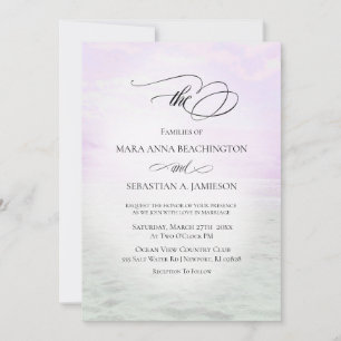 Invitation *~* Soft Sky Beach Sea Sand    PhotoWedding