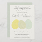 INVITATION SOFT SUBTLE PASTEL EASTER EGGS BRUNCH & EGG HUNT (Devant / Derrière)