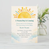 Invitation Soft Sunrise Baby Shower (Debout devant)