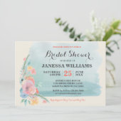 Invitation Soft & Sweet Turquoise Boho rose Fête des mariées (Debout devant)