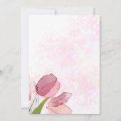 Invitation Soft tulipes élégant anniversaire (Dos)