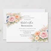 Invitation Soft Watercolor Floral Bridesmaids Luncheon (Devant)