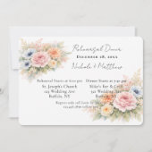 Invitation Soft Watercolor Floral Rehearsal Dinner (Devant)