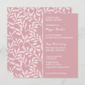 Invitation Soft White Botanical Bridal (Devant / Derrière)