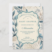 Invitation Soft Wildflower Cottage Baby Shower (Devant)