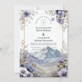 Invitation Soft Wildflower Mountain Wedding (Devant)