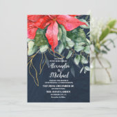 Invitation Soft Winter Berry Mariage de Noël (Debout devant)