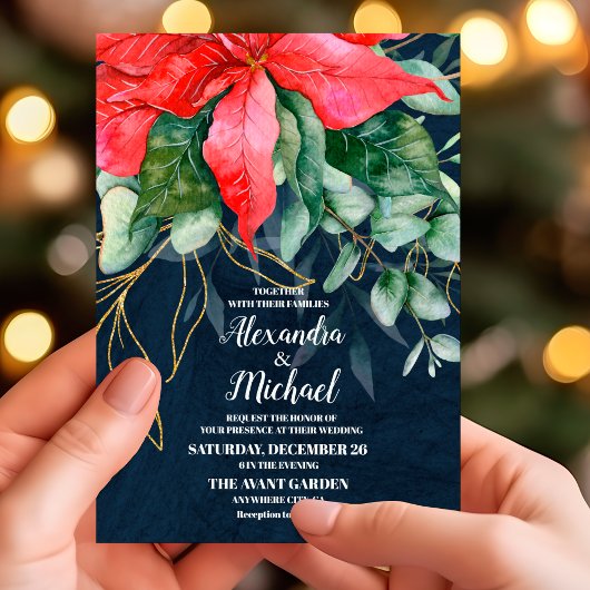 Invitation Soft Winter Berry Mariage de Noël