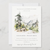 Invitation Soft Woods Paysage Croquis Mariage Anniversaire (Devant)