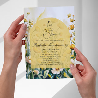 Invitation Soft Yellow Palette Love Is in Bloom Bridal Shower