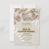 Invitation softball de base-ball fin de saison banquet awards (Devant)