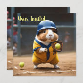 Invitation Softball Superstar : Le grand jeu du Cochon de Gui (Devant / Derrière)