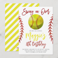 Softball Swing on Over Anniversaire