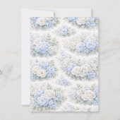 Invitation SoftBlue Floral Pattern Elegant Romantic Botanical (Dos)