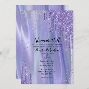 Invitation Soie et Parties scintillant glamour Sweet sixteen 