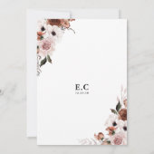 Invitation Soie Florale Douche nuptiale (Dos)