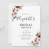 Invitation Soie Florale Douche nuptiale (Devant)
