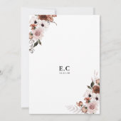 Invitation Soie Florale Douche nuptiale (Dos)