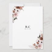 Invitation Soie Florale Douche nuptiale (Dos)