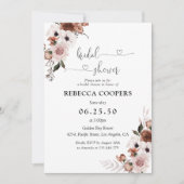 Invitation Soie Florale Douche nuptiale (Devant)