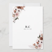 Invitation Soie Florale Douche nuptiale (Dos)