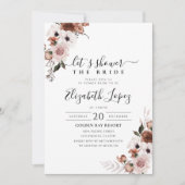 Invitation Soie Florale Douche nuptiale (Devant)