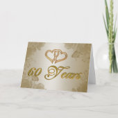 Invitation soie or 60e anniversaire (Devant)