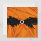 Invitation Soie Orange Soie Noire (Dos)